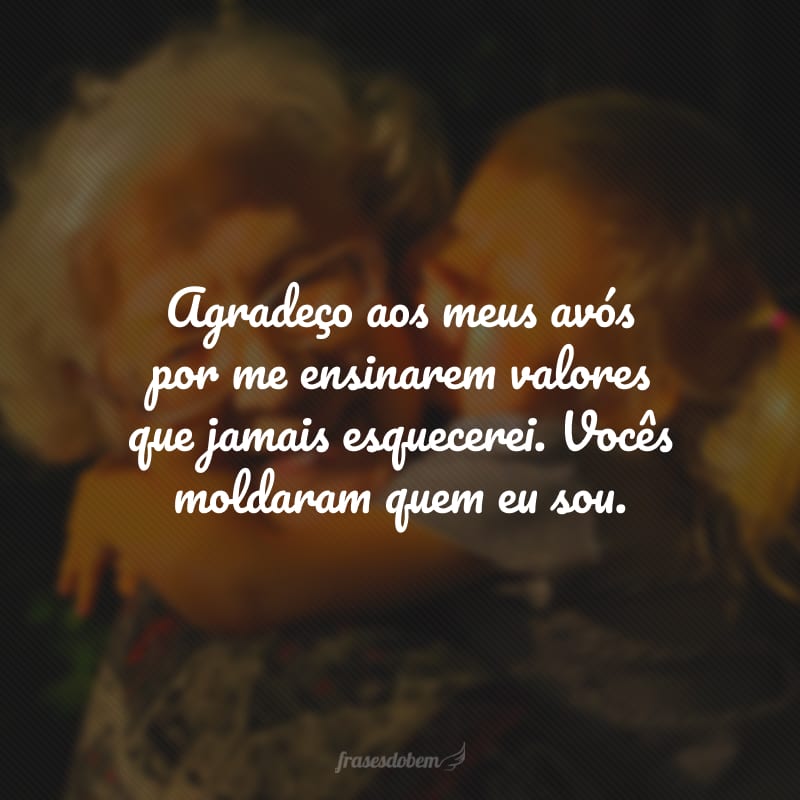 Agradeço aos meus avós por me ensinarem valores que jamais esquecerei. Vocês moldaram quem eu sou.