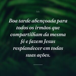 Boa tarde abençoada para todos os irmãos que compartilham da mesma fé e fazem Jesus resplandecer em todas suas ações.