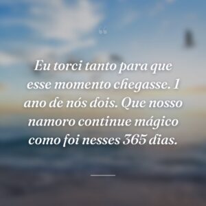 Eu torci tanto para que esse momento chegasse. 1 ano de nós dois. Que nosso namoro continue mágico como foi nesses 365 dias.