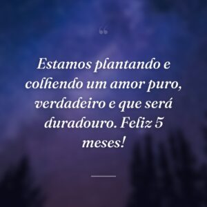 Estamos plantando e colhendo um amor puro, verdadeiro e que será duradouro. Feliz 5 meses!