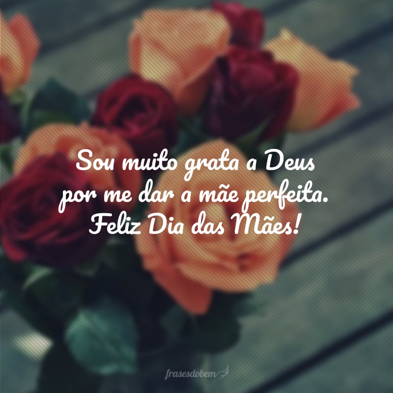 Sou muito grata a Deus por me dar a mãe perfeita. Feliz Dia das Mães!