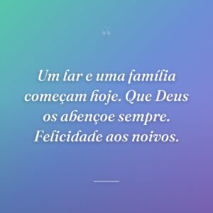 Um lar e uma família começam hoje. Que Deus os abençoe sempre. Felicidade aos noivos.