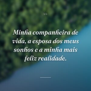 Minha companheira de vida, a esposa dos meus sonhos e a minha mais feliz realidade.