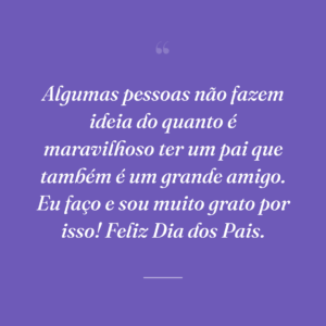 Algumas pessoas não fazem ideia do quanto é maravilhoso ter um pai que também é um grande amigo. Eu faço e sou muito grato por isso! Feliz Dia dos Pais.