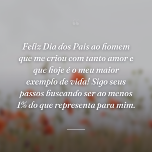 Feliz Dia dos Pais ao homem que me criou com tanto amor e que hoje é o meu maior exemplo de vida! Sigo seus passos buscando ser ao menos 1% do que representa para mim.