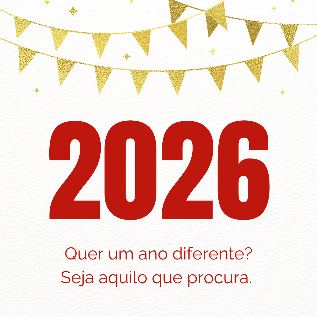 Quer um ano diferente? Seja aquilo que procura. Feliz 2026!