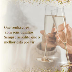 Que venha 2026 com seus desafios. Sempre acredito que o melhor está por vir!