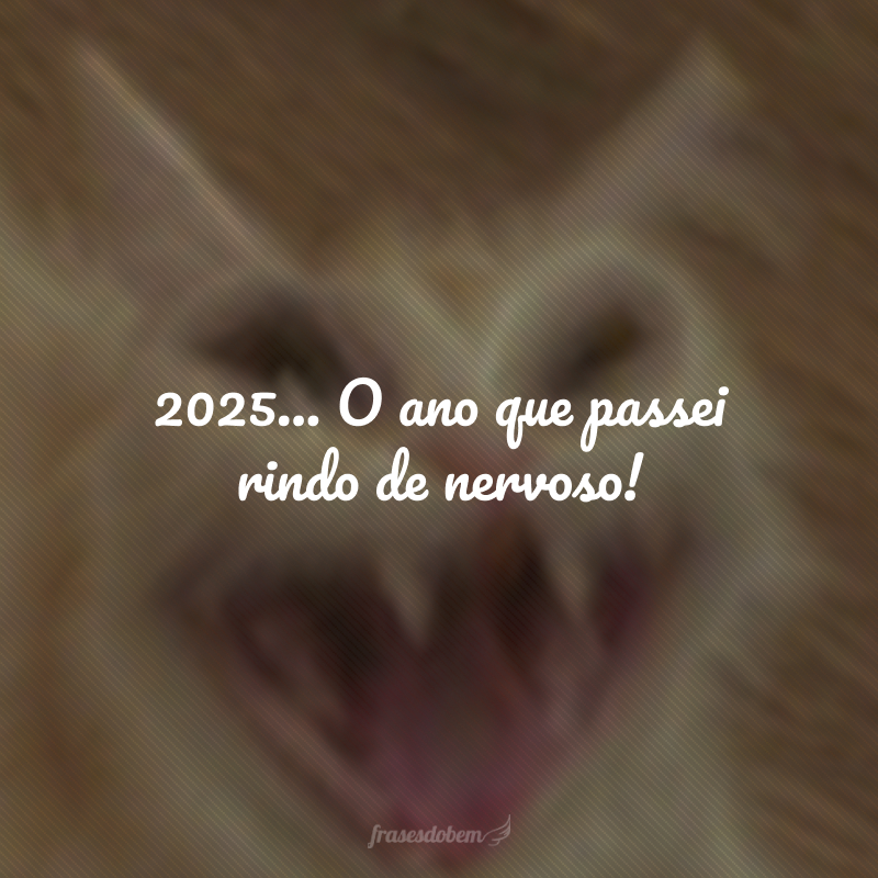 2025... O ano que passei rindo de nervoso!