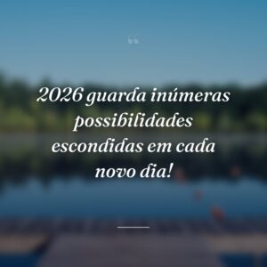 2026 guarda inúmeras possibilidades escondidas em cada novo dia!