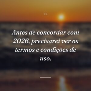 Antes de concordar com 2026, precisarei ver os termos e condições de uso.