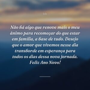 Não há algo que renove mais o meu ânimo para recomeçar do que estar em família, a base de tudo. Desejo que o amor que vivemos nesse dia transborde em esperança para todos os dias dessa nova jornada. Feliz Ano Novo!
