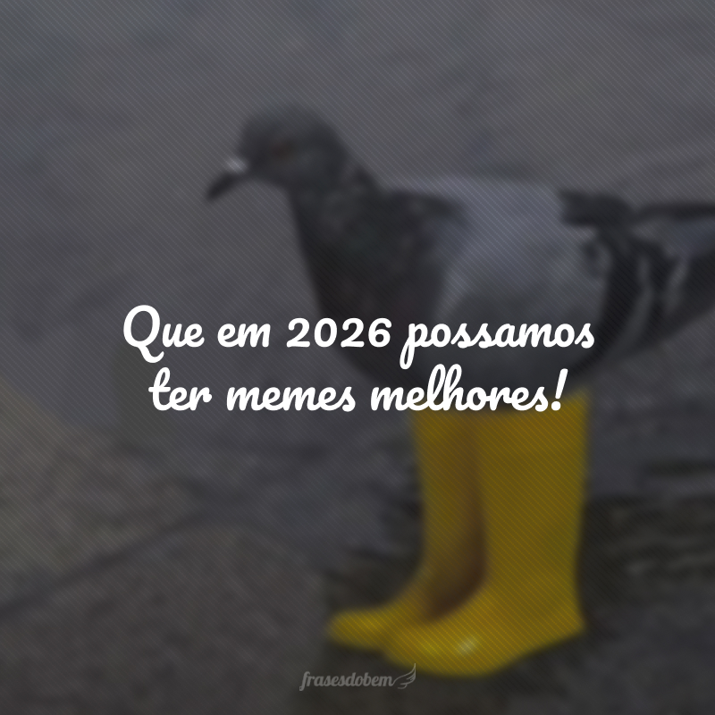 Que em 2026 possamos ter memes melhores!