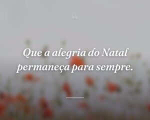Que a alegria do Natal permaneça para sempre.