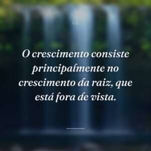 O crescimento consiste principalmente no crescimento da raiz, que está fora de vista.