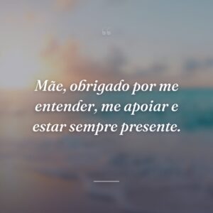 Mãe, obrigado por me entender, me apoiar e estar sempre presente.