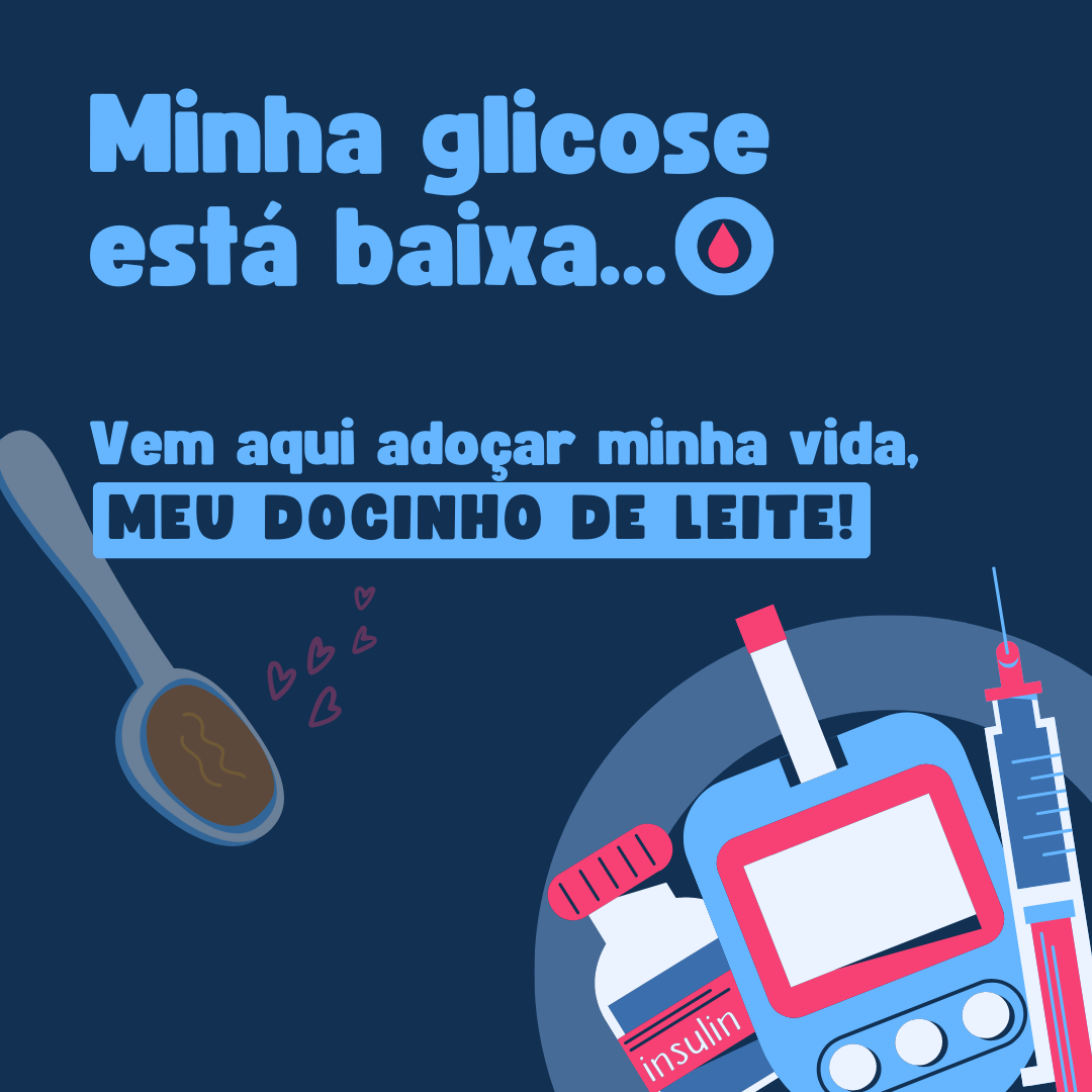 Minha glicose está baixa... Vem aqui adoçar minha vida, meu docinho de leite! 