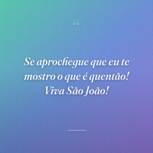 Se aprochegue que eu te mostro o que é quentão! Viva São João!