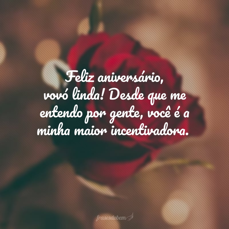 Feliz aniversário, vovó linda! Desde que me entendo por gente, você é a minha maior incentivadora. Gratidão por tudo, que venham muitos outros anos para celebrarmos sua existência.