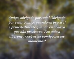Amigo, obrigado por tudo! Obrigado por estar comigo quando eu precisei e principalmente quando eu achava que não precisava. Fez toda a diferença você estar comigo nesses momentos!