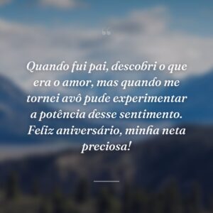 Quando fui pai, descobri o que era o amor, mas quando me tornei avô pude experimentar a potência desse sentimento. Feliz aniversário, minha neta preciosa!