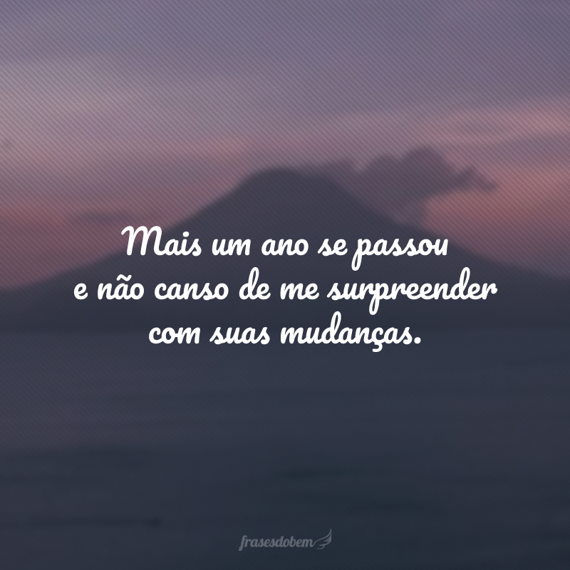 Mais um ano se passou e não canso de me surpreender com suas mudanças. Vejo a sua evolução como filho e ser humano! Admiração que não cabe no peito. Parabéns! Amo muito você, meu querido!