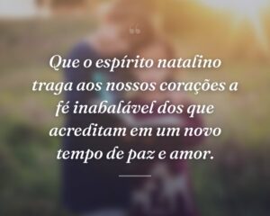 Que o espírito natalino traga aos nossos corações a fé inabalável dos que acreditam em um novo tempo de paz e amor.