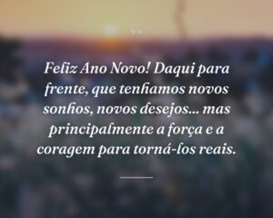 Feliz Ano Novo! Daqui para frente, que tenhamos novos sonhos, novos desejos... mas principalmente a força e a coragem para torná-los reais.