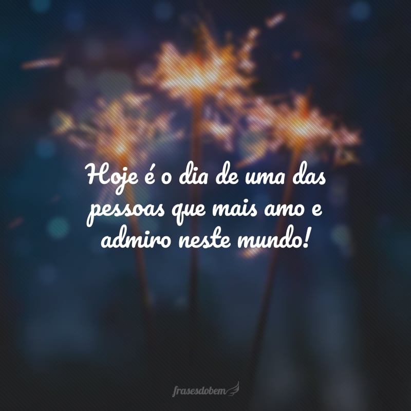 Hoje é o dia de uma das pessoas que mais amo e admiro neste mundo! Você me enche de orgulho e inspira todos ao seu redor com seu jeito único. Feliz aniversário, você é muito importante para mim.