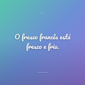 O frasco francês está fresco e frio.