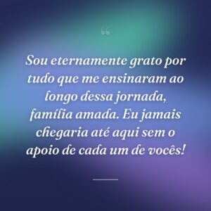 Sou eternamente grato por tudo que me ensinaram ao longo dessa jornada, família amada. Eu jamais chegaria até aqui sem o apoio de cada um de vocês!