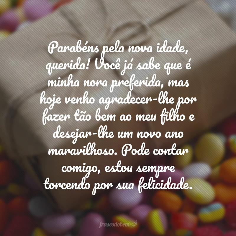 40 frases de aniversário para nora que a parabenizam com carinho